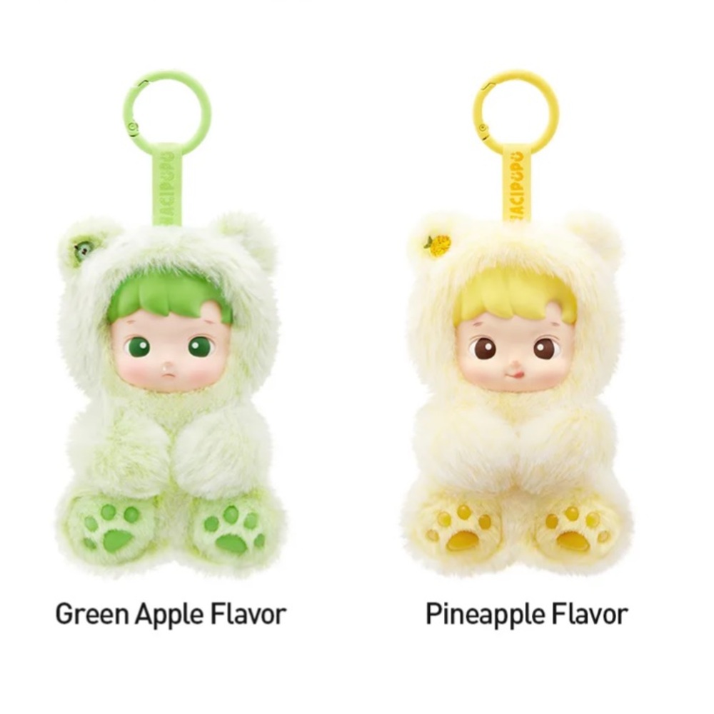 POP MART HACIPUPU Gummy Bear Plush Pendant Green Apple 🍏 - Picture 2 of 4